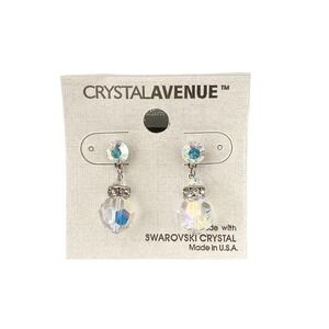 10mm Iridescent Swarovski Crystal Disco Earrings